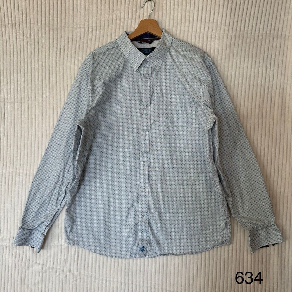Cody James Western Shirt Men Size Medium Blue Button Long Sleeve Cotton‎ Stretch